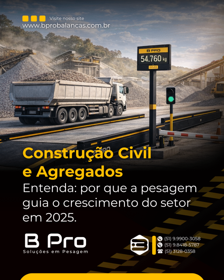 CONSTRUÇÃO CIVIL E AGREGADOS: POR QUE A PESAGEM ESTÁ GUIANDO O CRESCIMENTO DO SETOR EM 2025