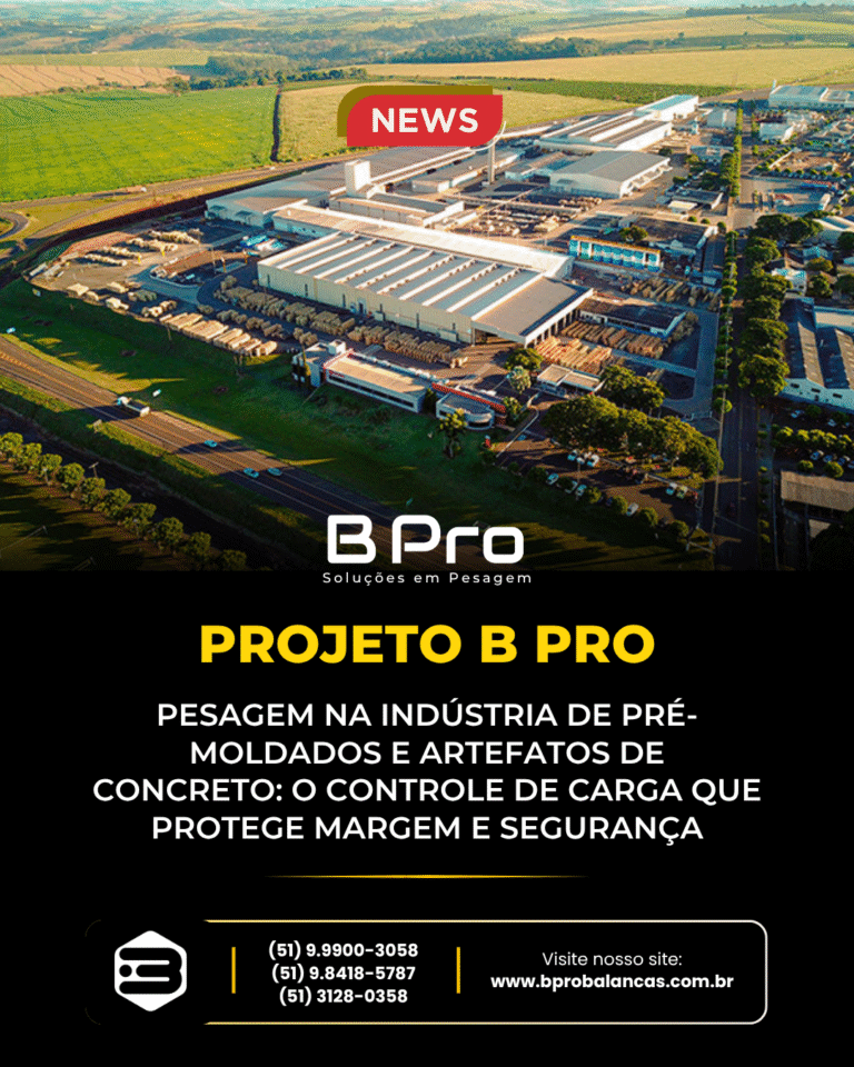 PESAGEM NA INDÚSTRIA DE PRÉ-MOLDADOS E ARTEFATOS DE CONCRETO: O CONTROLE DE CARGA QUE PROTEGE MARGEM E SEGURANÇA